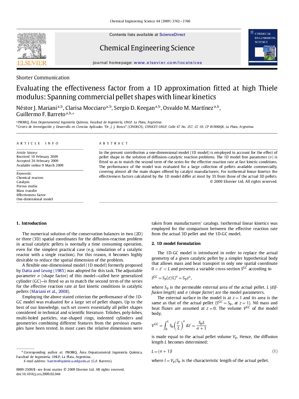 Evaluating the effectiveness factor from a 1D approximation fitted at high Thiele modulus: Spanning commercial pellet shapes with linear kinetics