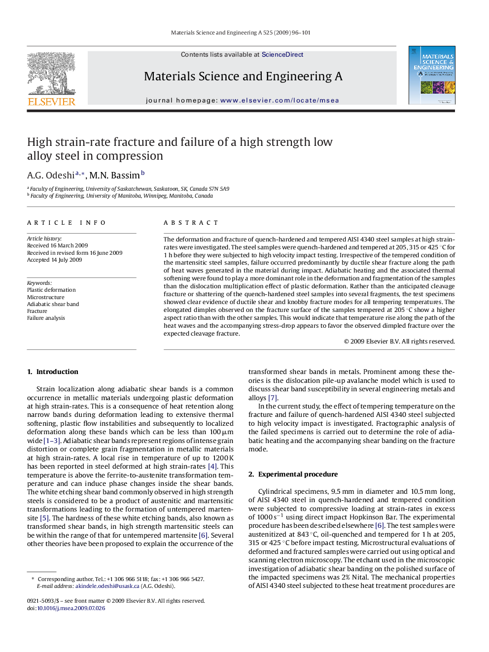 High strain-rate fracture and failure of a high strength low alloy steel in compression