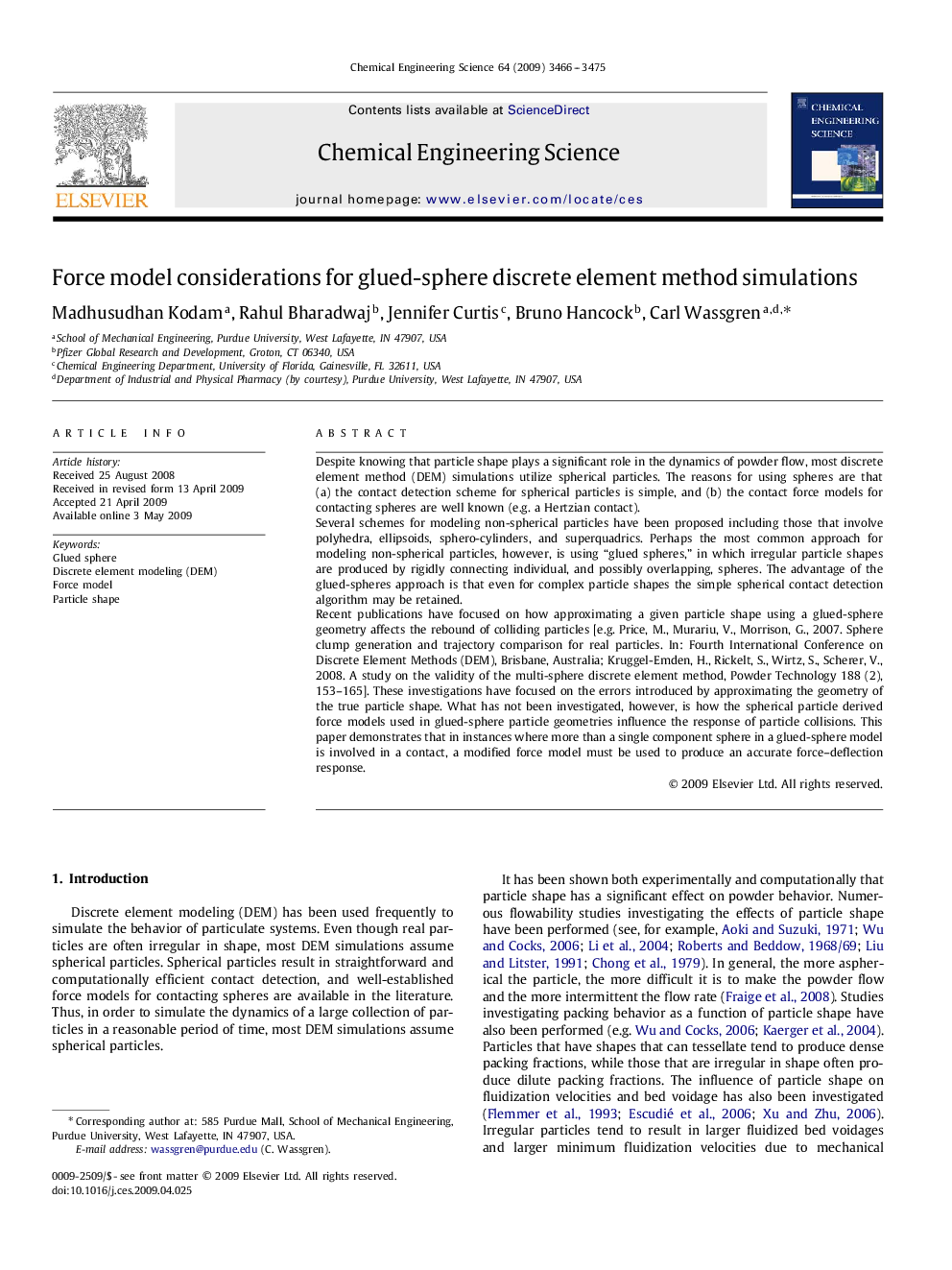 Force model considerations for glued-sphere discrete element method simulations