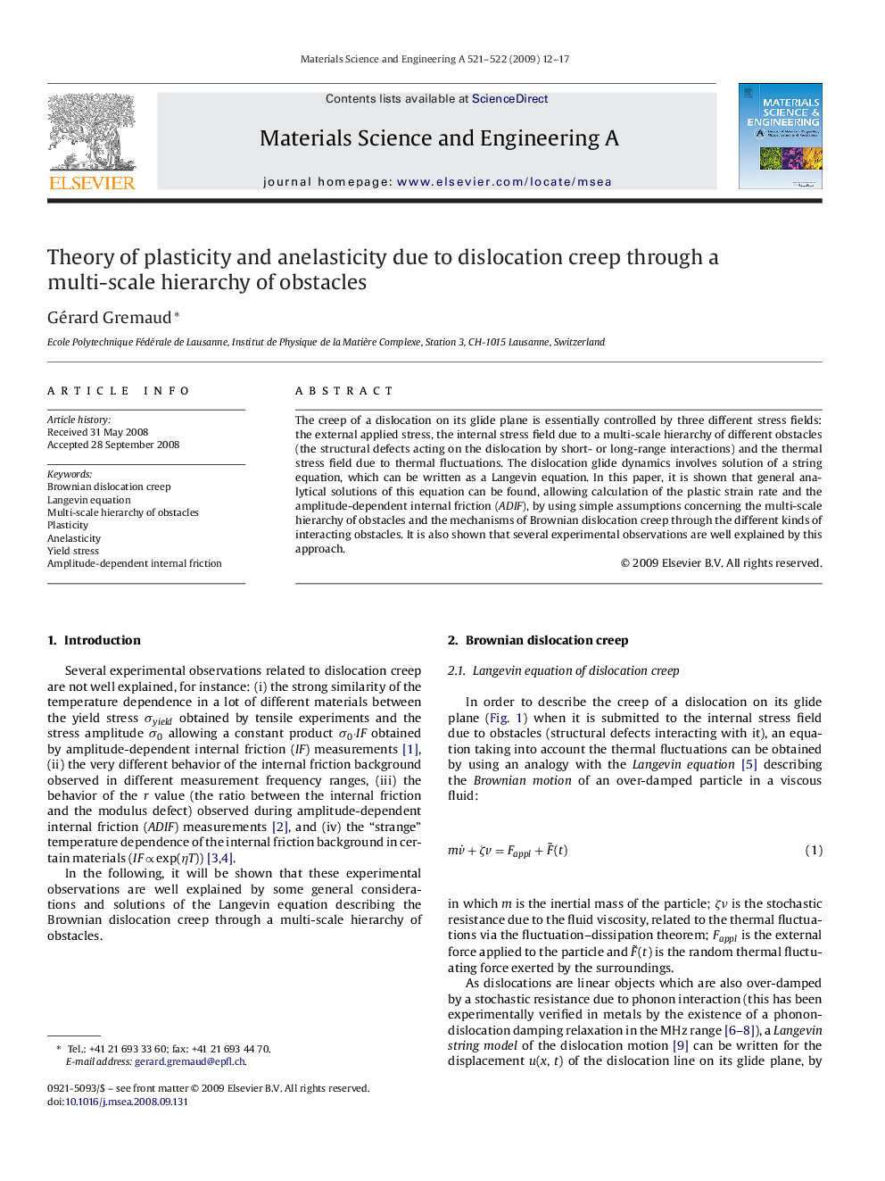 Theory of plasticity and anelasticity due to dislocation creep through a multi-scale hierarchy of obstacles