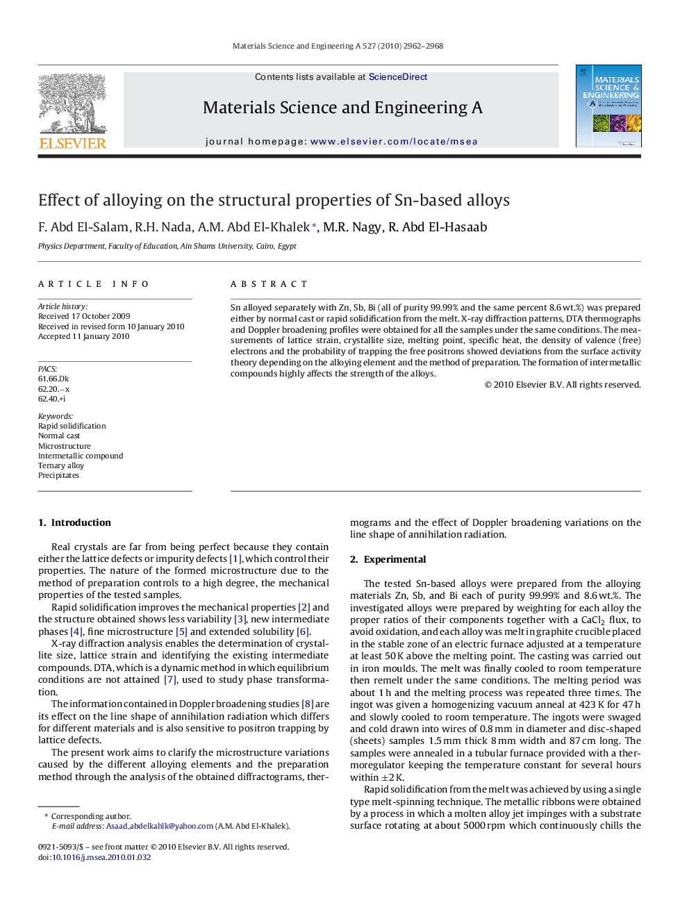 Effect of alloying on the structural properties of Sn-based alloys