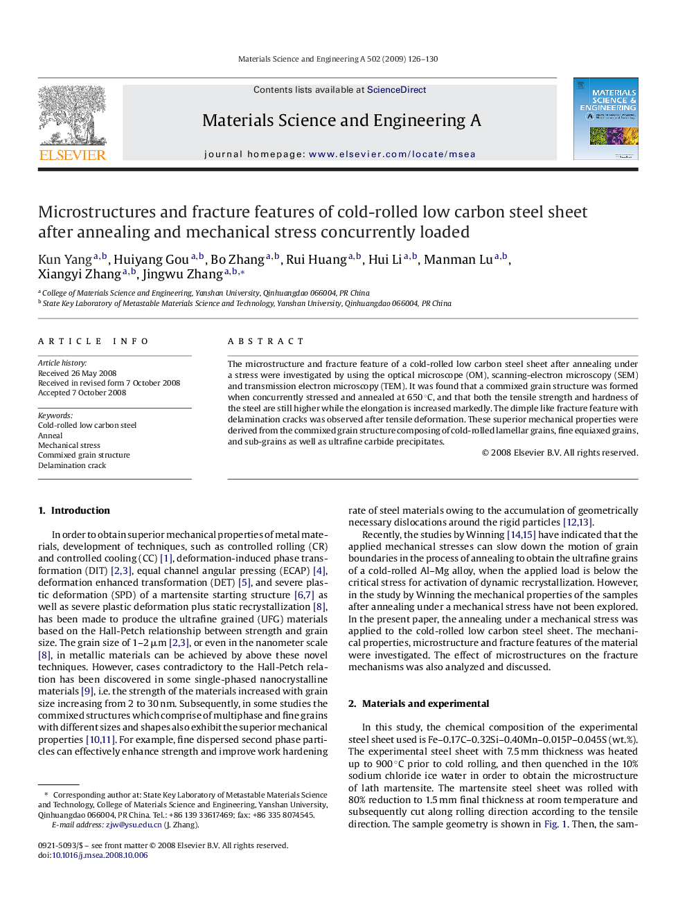 Microstructures and fracture features of cold-rolled low carbon steel sheet after annealing and mechanical stress concurrently loaded