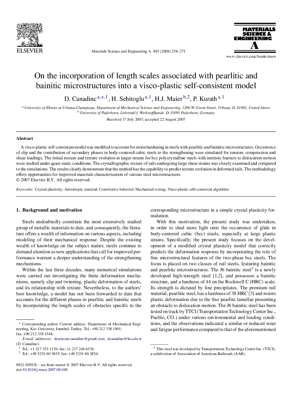 On the incorporation of length scales associated with pearlitic and bainitic microstructures into a visco-plastic self-consistent model