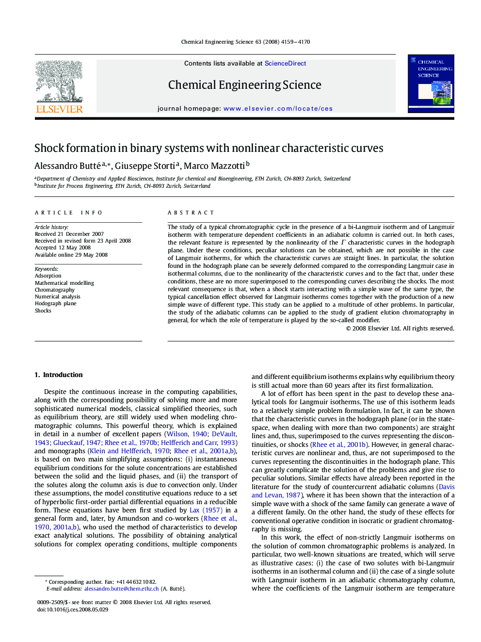 Shock formation in binary systems with nonlinear characteristic curves