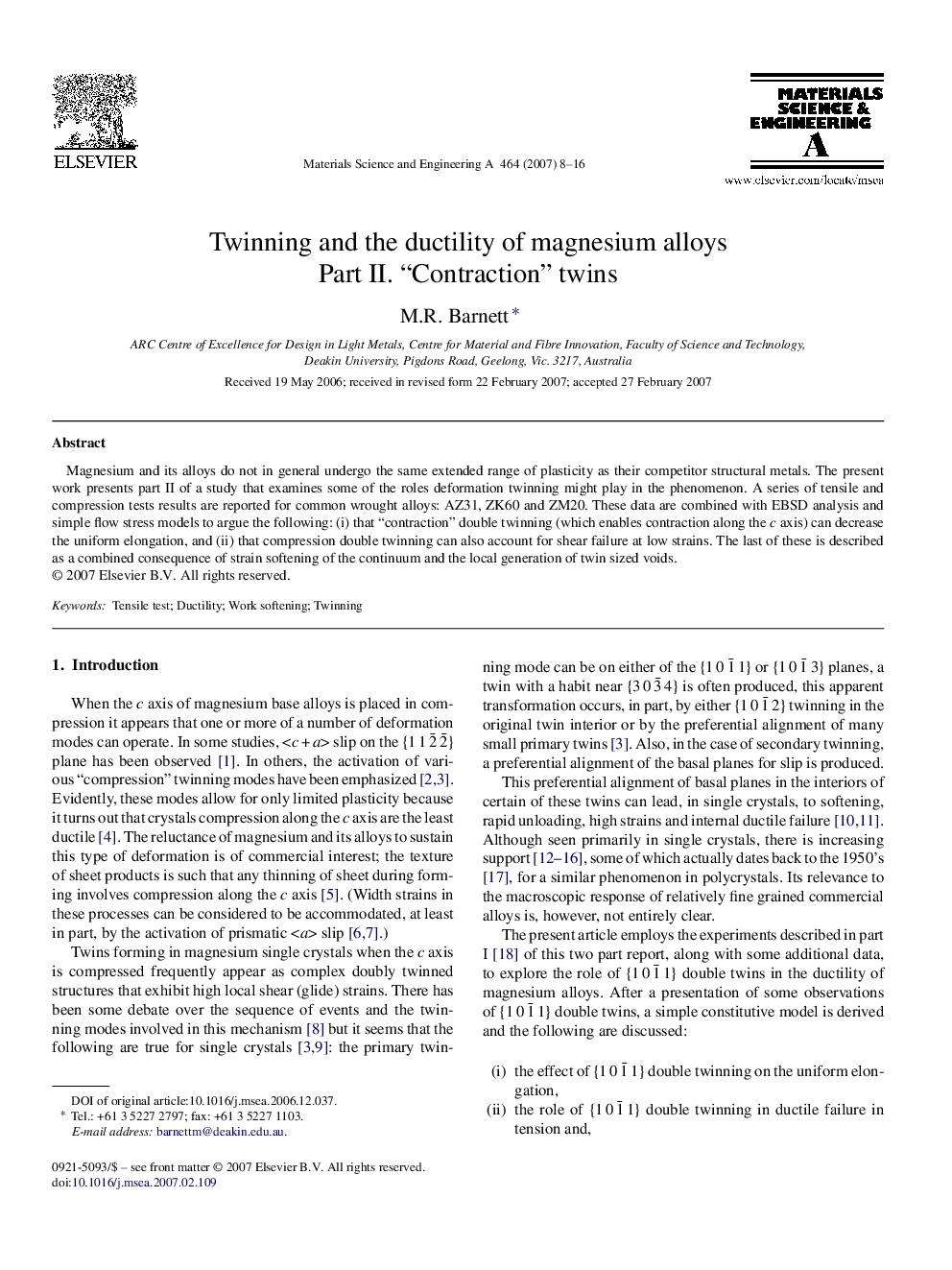 Twinning and the ductility of magnesium alloys