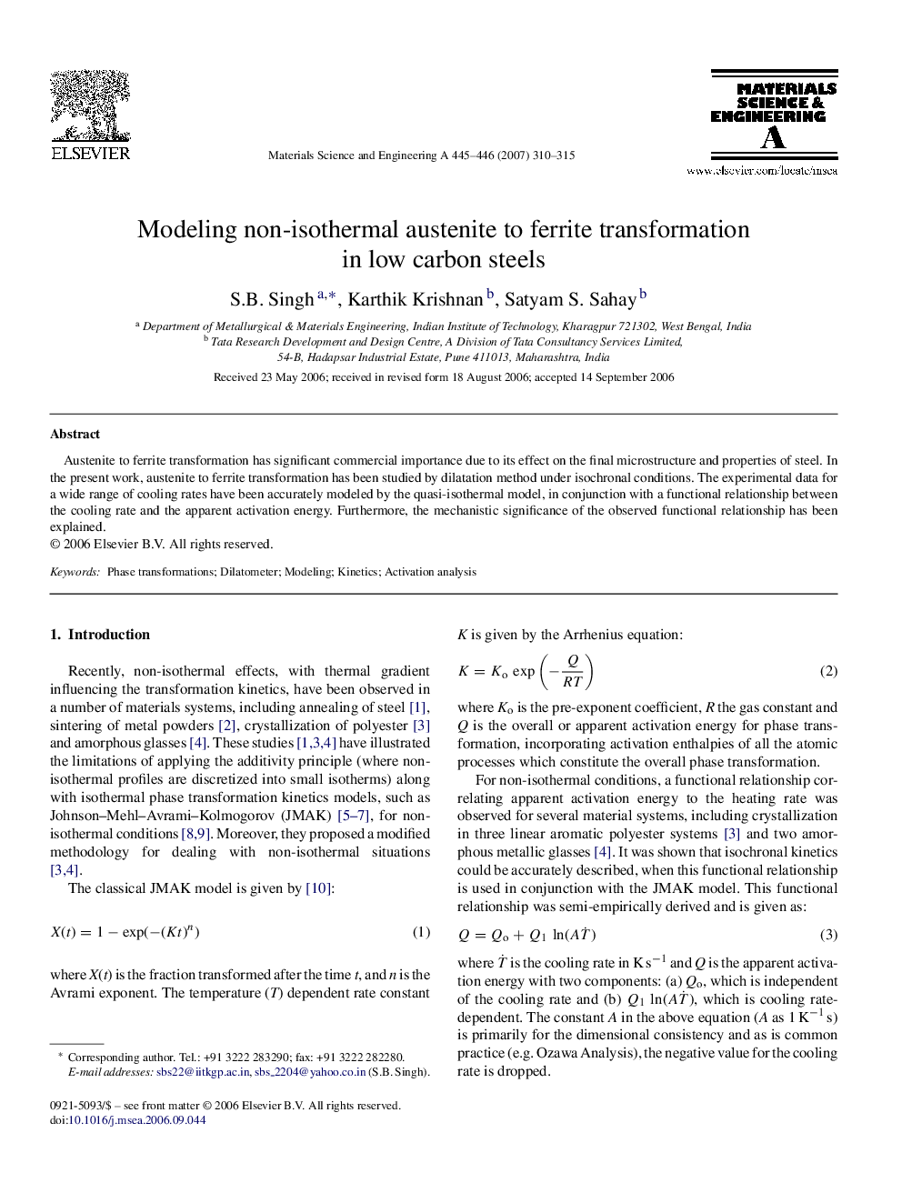 Modeling non-isothermal austenite to ferrite transformation in low carbon steels