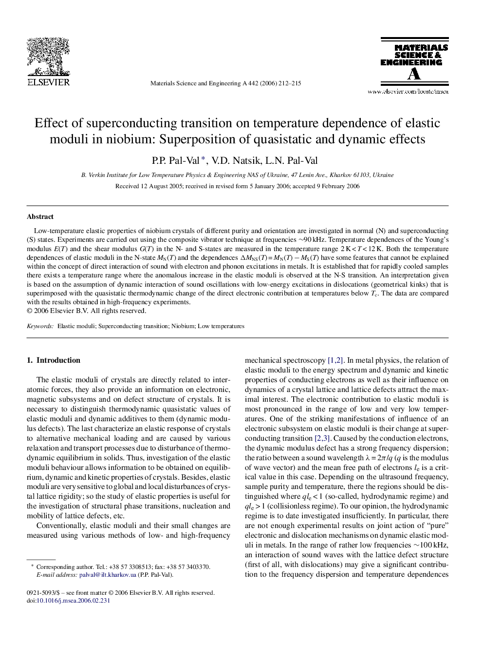 Effect of superconducting transition on temperature dependence of elastic moduli in niobium: Superposition of quasistatic and dynamic effects