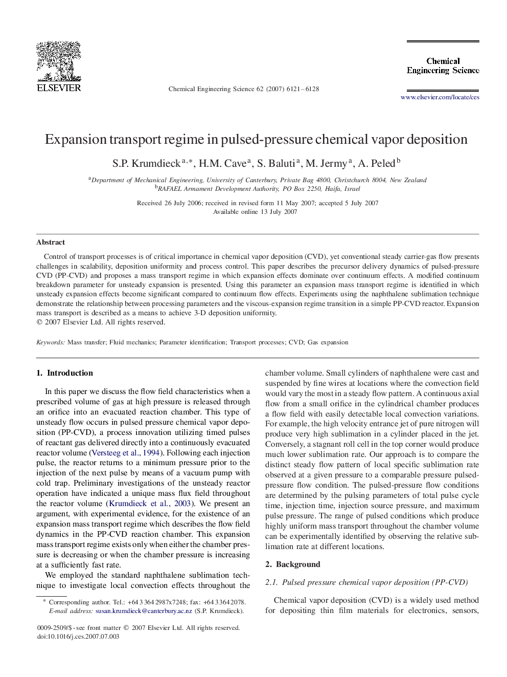 Expansion transport regime in pulsed-pressure chemical vapor deposition