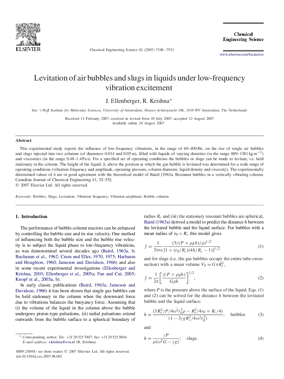 Levitation of air bubbles and slugs in liquids under low-frequency vibration excitement