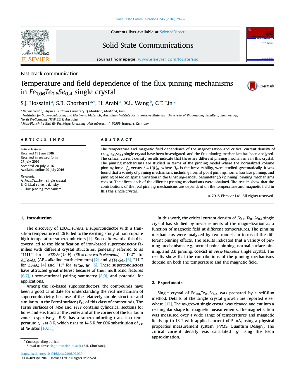 Temperature and field dependence of the flux pinning mechanisms in Fe1.06Te0.6Se0.4 single crystal