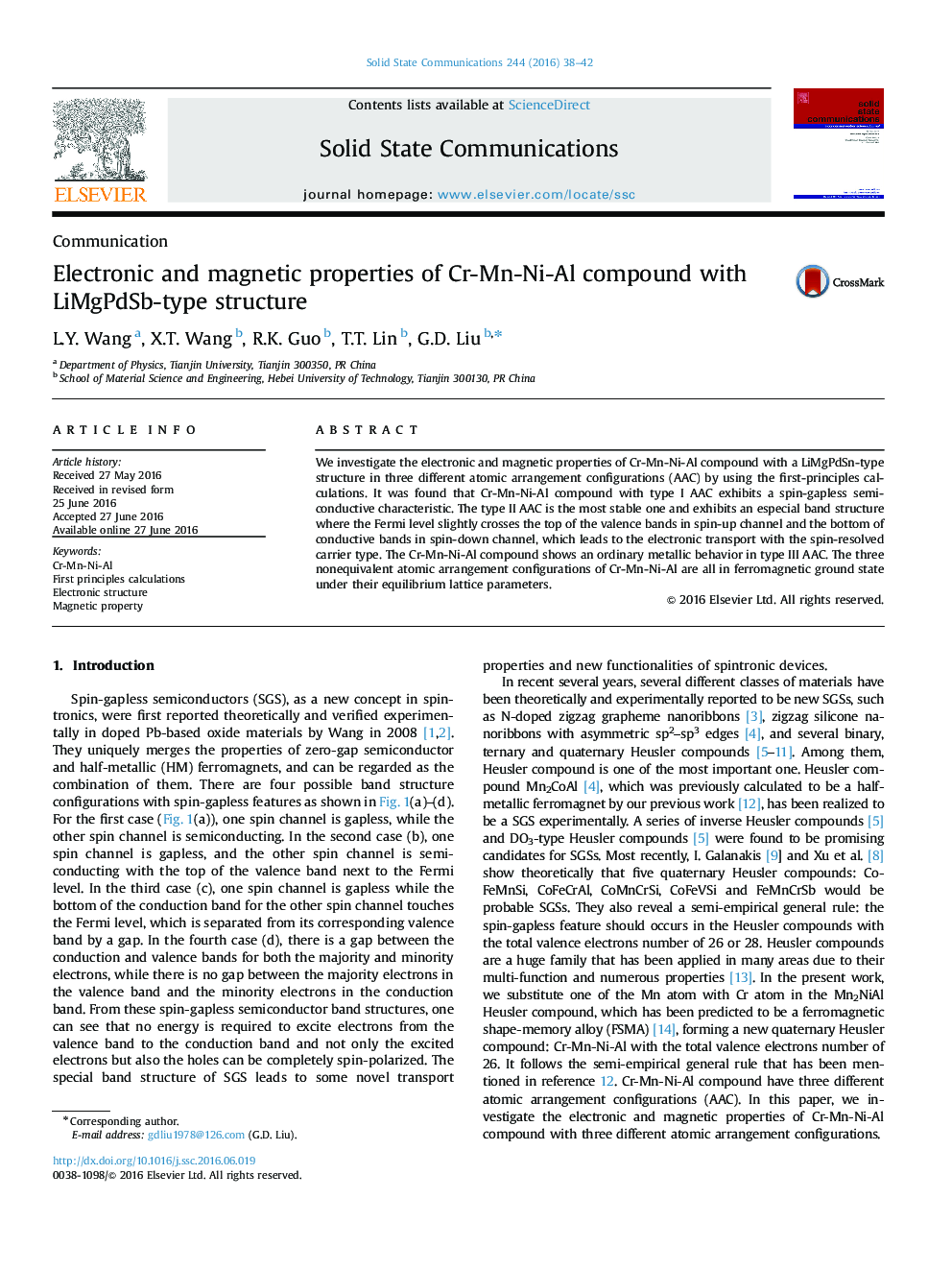 Electronic and magnetic properties of Cr-Mn-Ni-Al compound with LiMgPdSb-type structure
