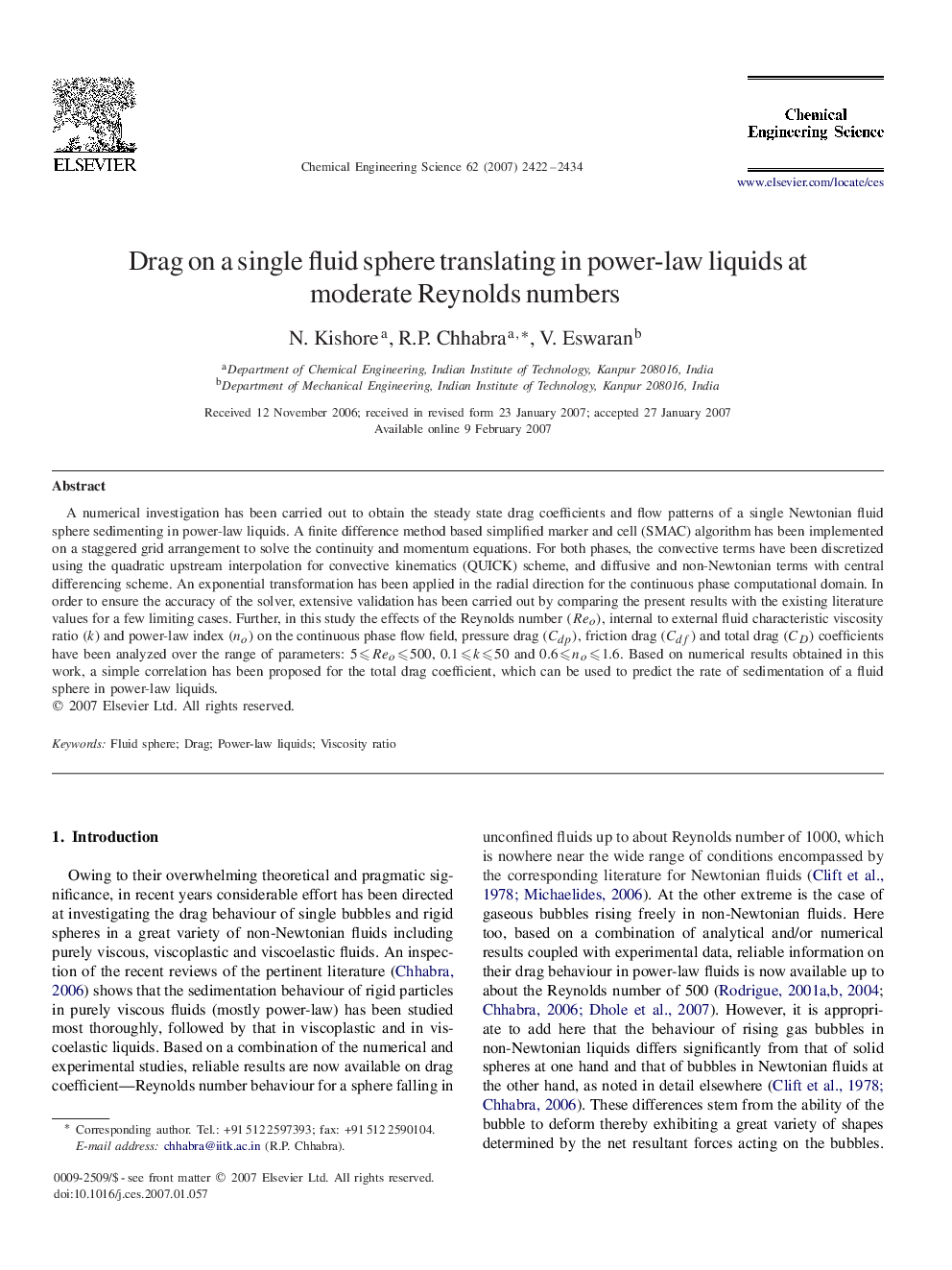 Drag on a single fluid sphere translating in power-law liquids at moderate Reynolds numbers