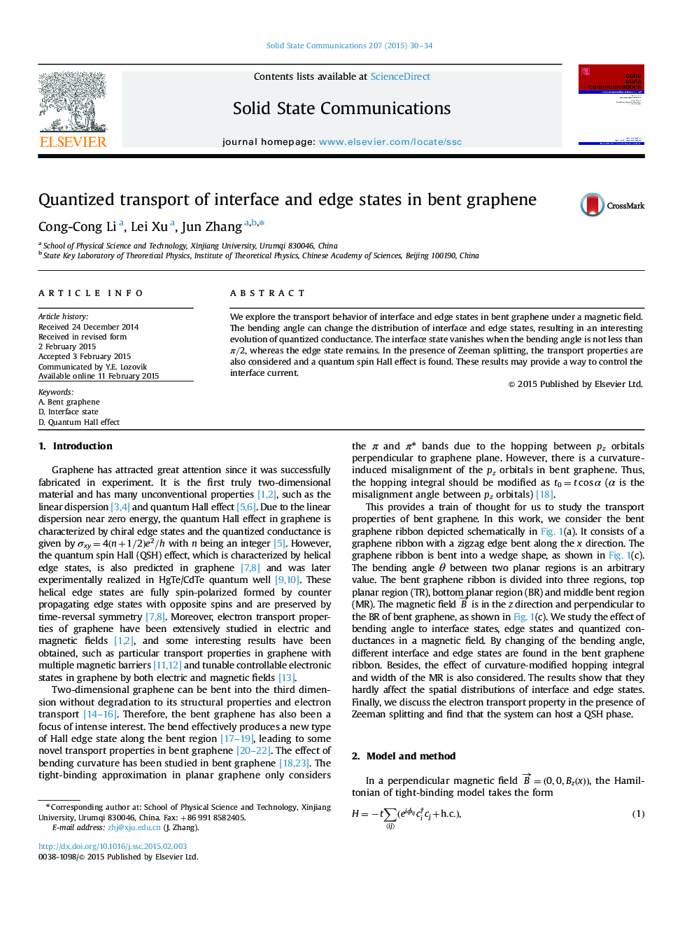 Quantized transport of interface and edge states in bent graphene