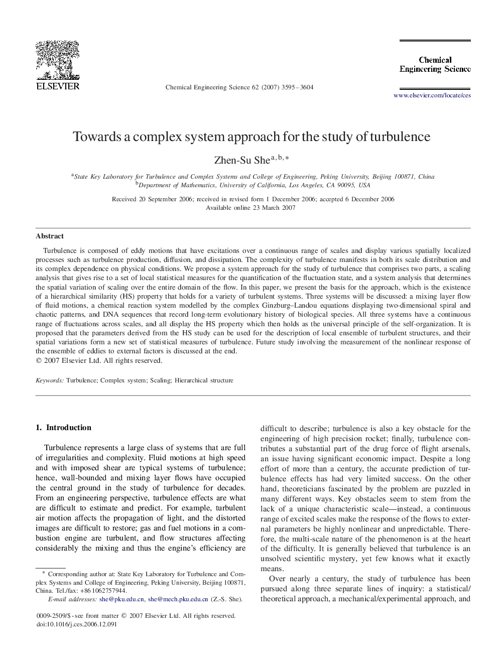 Towards a complex system approach for the study of turbulence