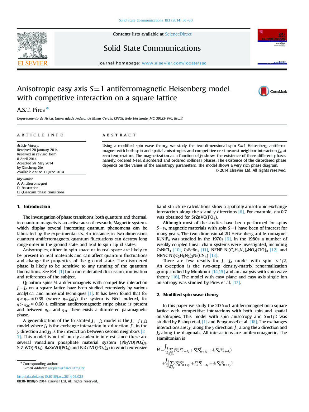 Anisotropic easy axis S=1 antiferromagnetic Heisenberg model with competitive interaction on a square lattice