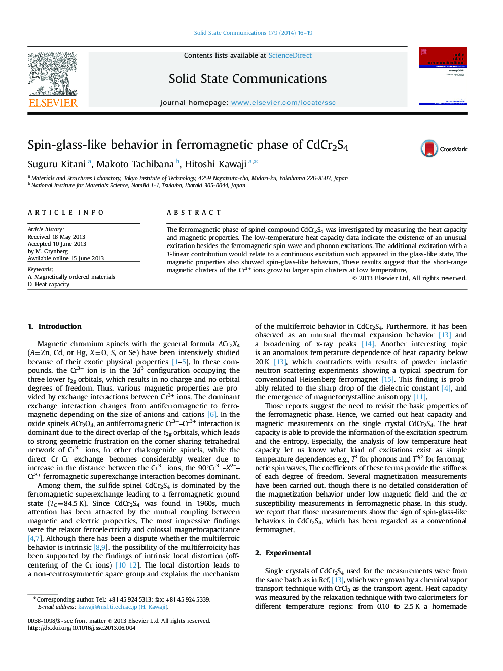 Spin-glass-like behavior in ferromagnetic phase of CdCr2S4