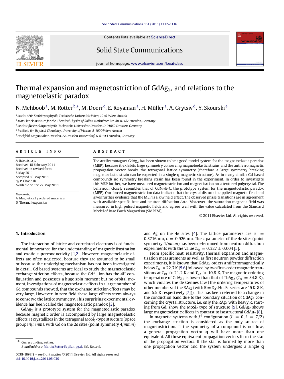 Thermal expansion and magnetostriction of GdAg2, and relations to the magnetoelastic paradox