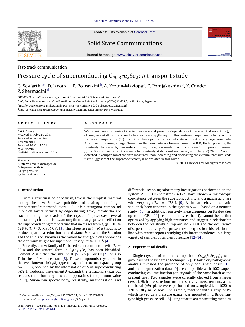 Pressure cycle of superconducting Cs0.8Fe2Se2 : A transport study