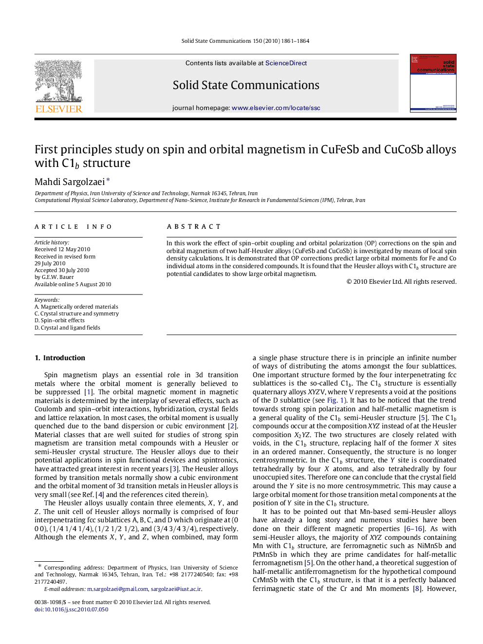 First principles study on spin and orbital magnetism in CuFeSb and CuCoSb alloys with C1b structure