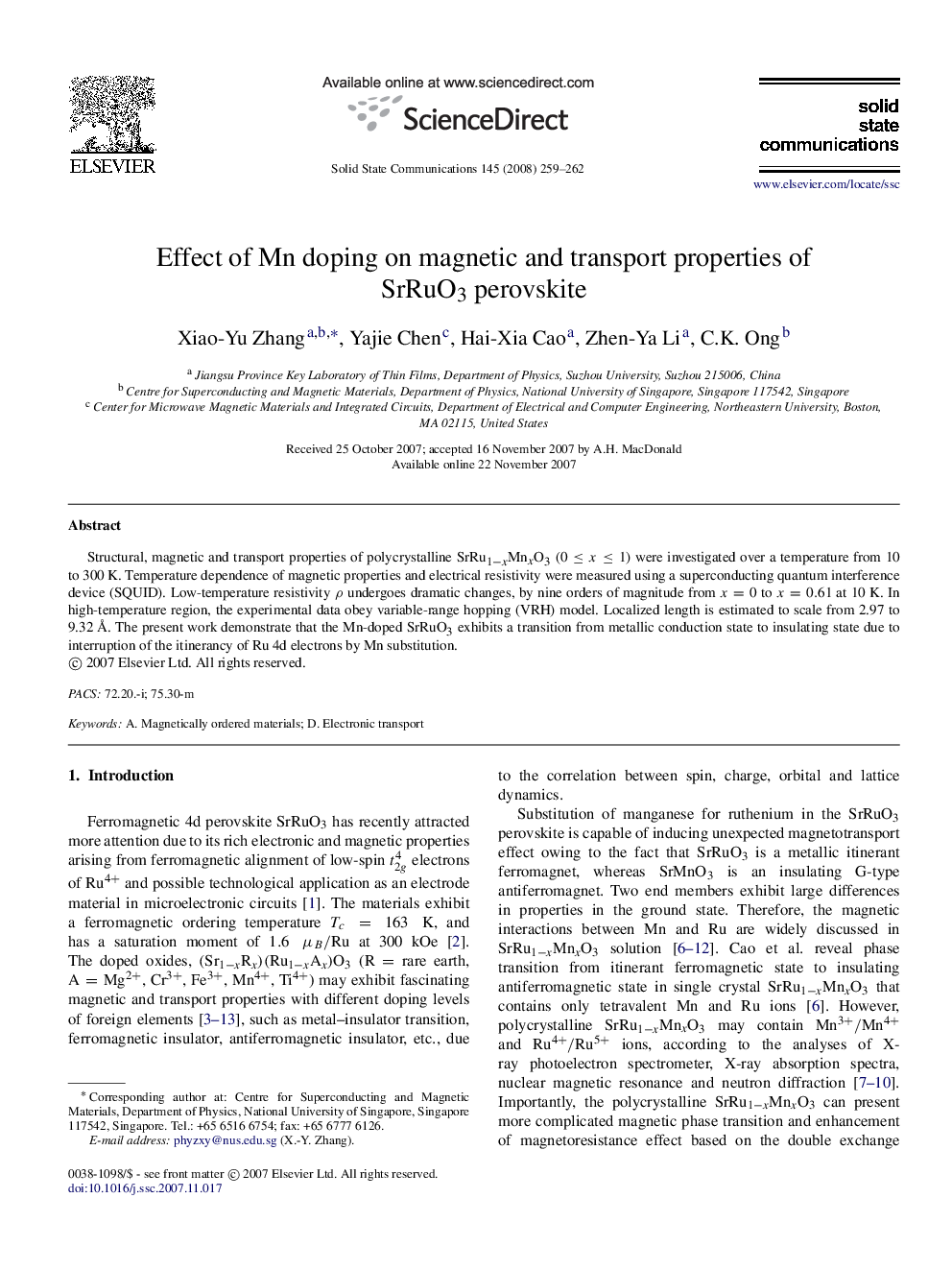 Effect of Mn doping on magnetic and transport properties of SrRuO3 perovskite