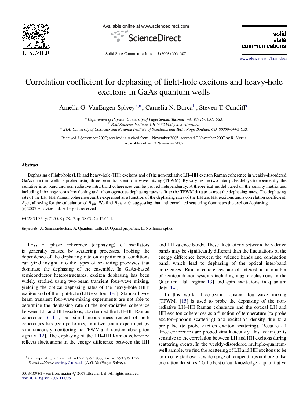 Correlation coefficient for dephasing of light-hole excitons and heavy-hole excitons in GaAs quantum wells