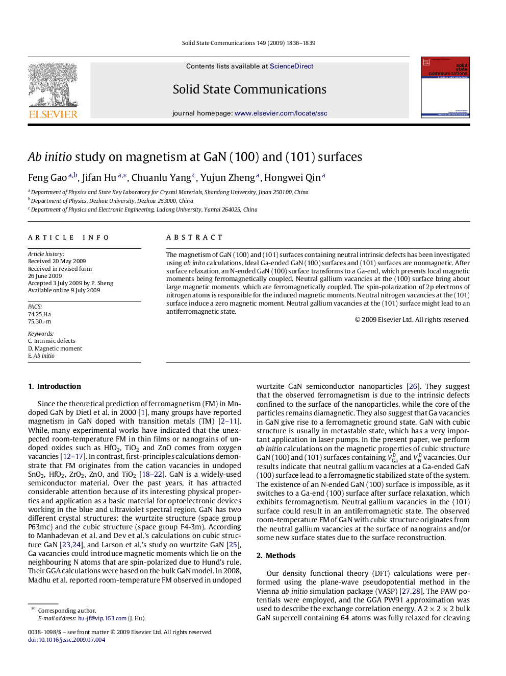 Ab initio study on magnetism at GaN (100) and (101) surfaces