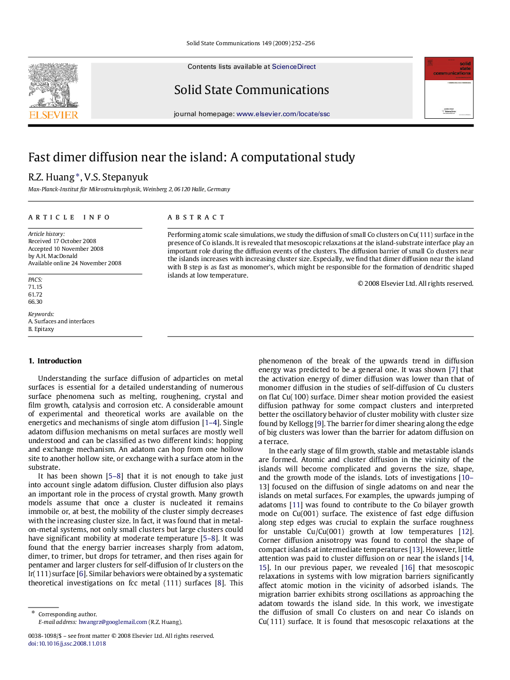 Fast dimer diffusion near the island: A computational study