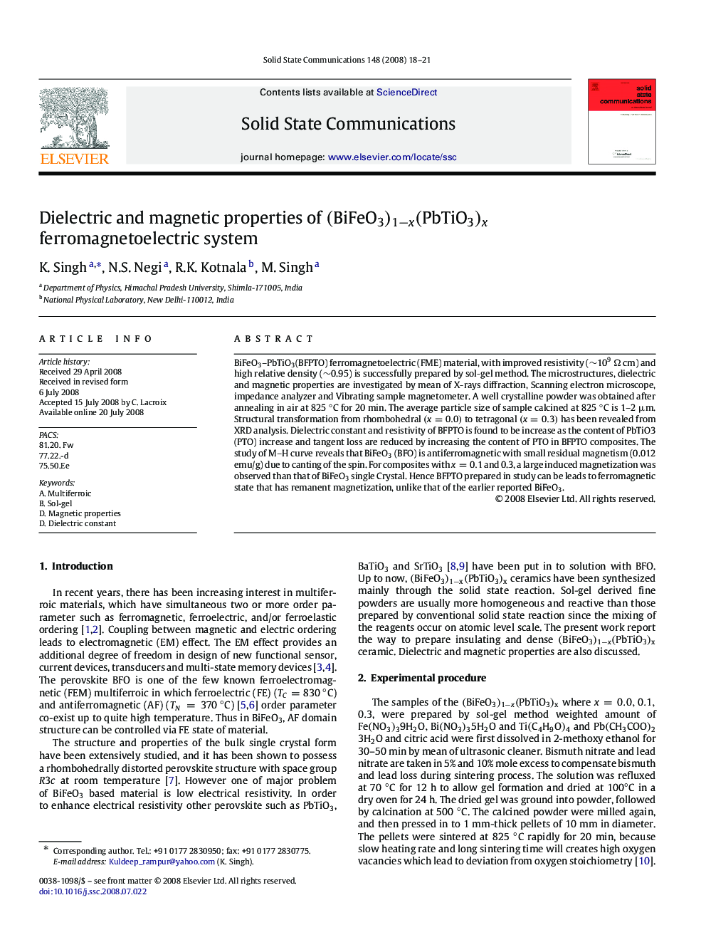 Dielectric and magnetic properties of (BiFeO3)1−x(PbTiO3)x ferromagnetoelectric system