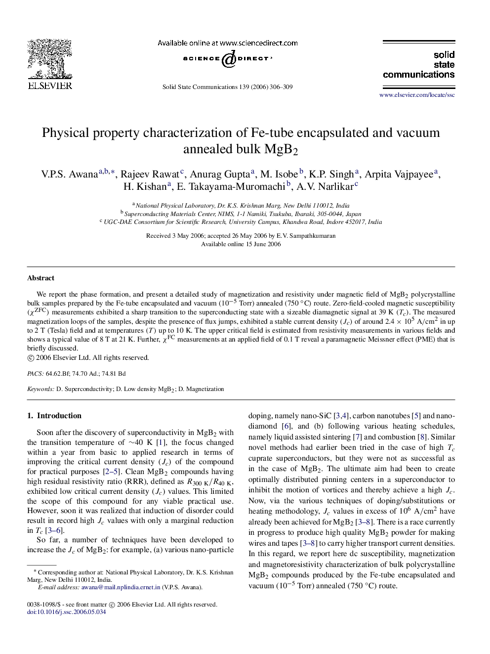 Physical property characterization of Fe-tube encapsulated and vacuum annealed bulk MgB2