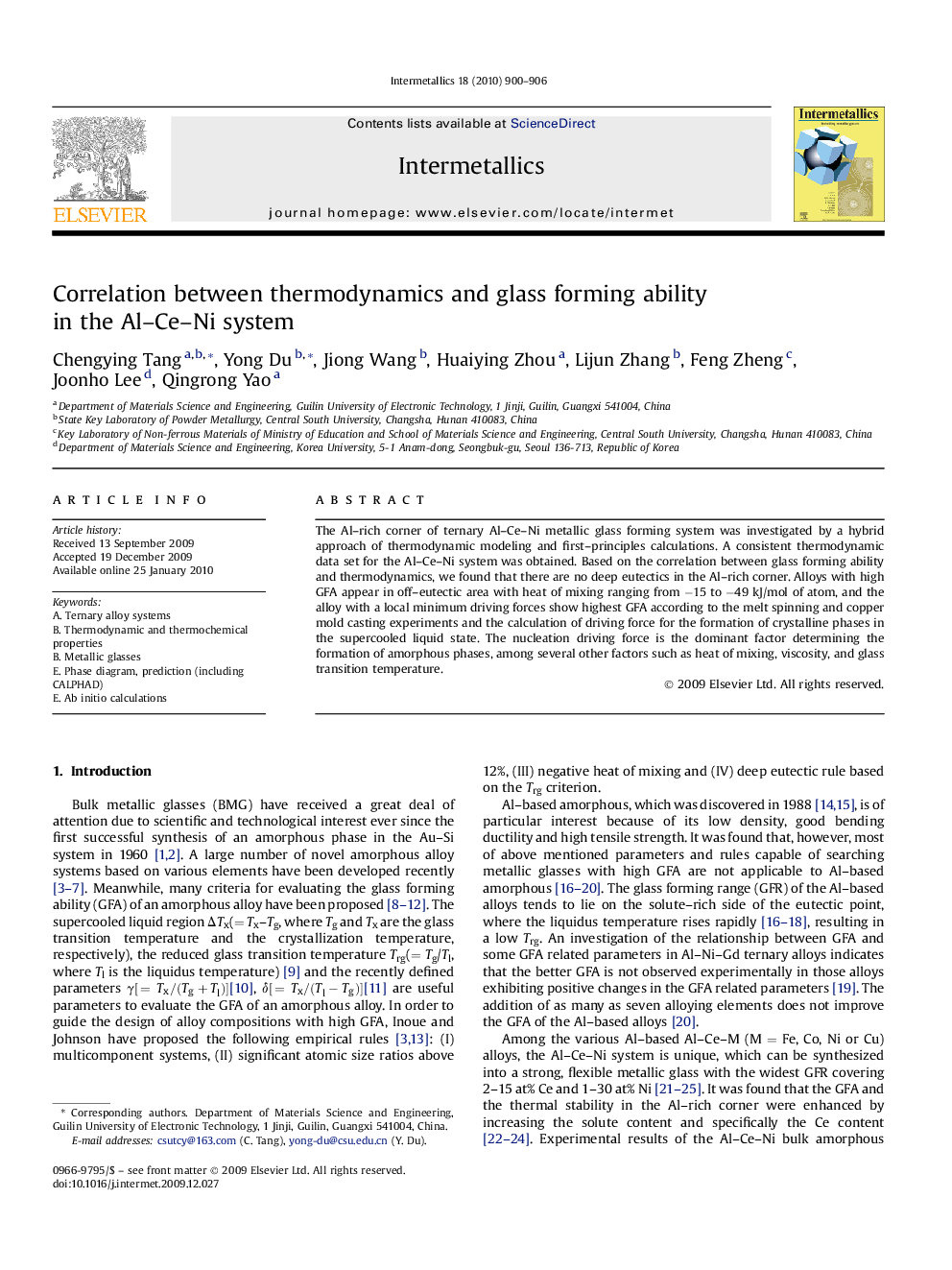 Correlation between thermodynamics and glass forming ability in the Al–Ce–Ni system