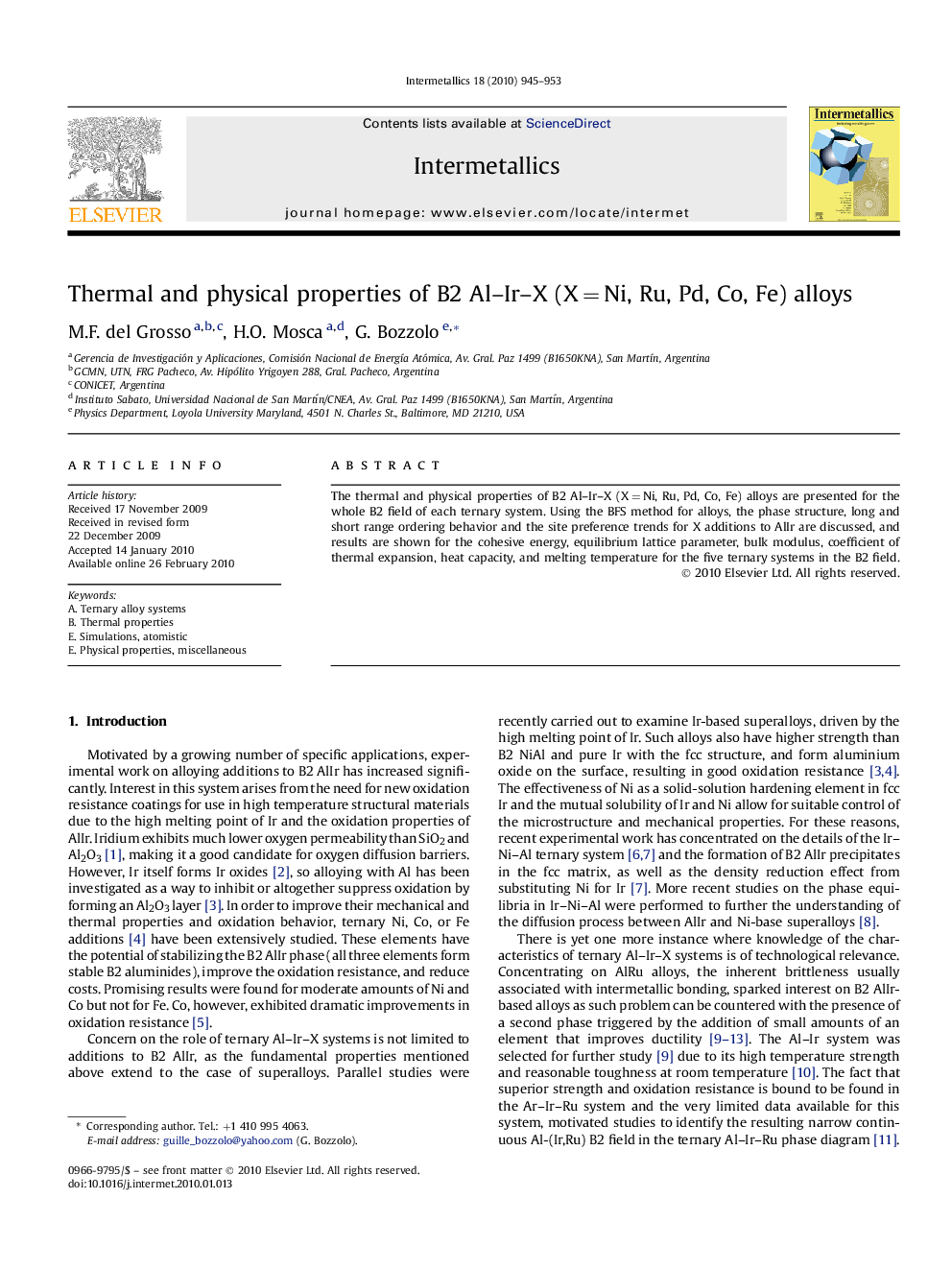 Thermal and physical properties of B2 Al–Ir–X (X = Ni, Ru, Pd, Co, Fe) alloys