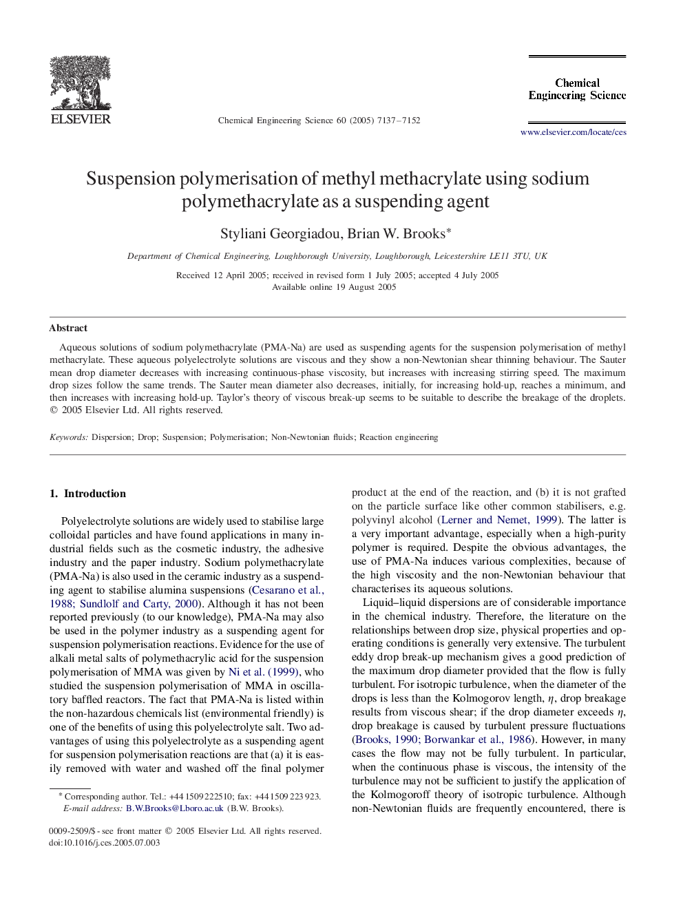 Suspension polymerisation of methyl methacrylate using sodium polymethacrylate as a suspending agent