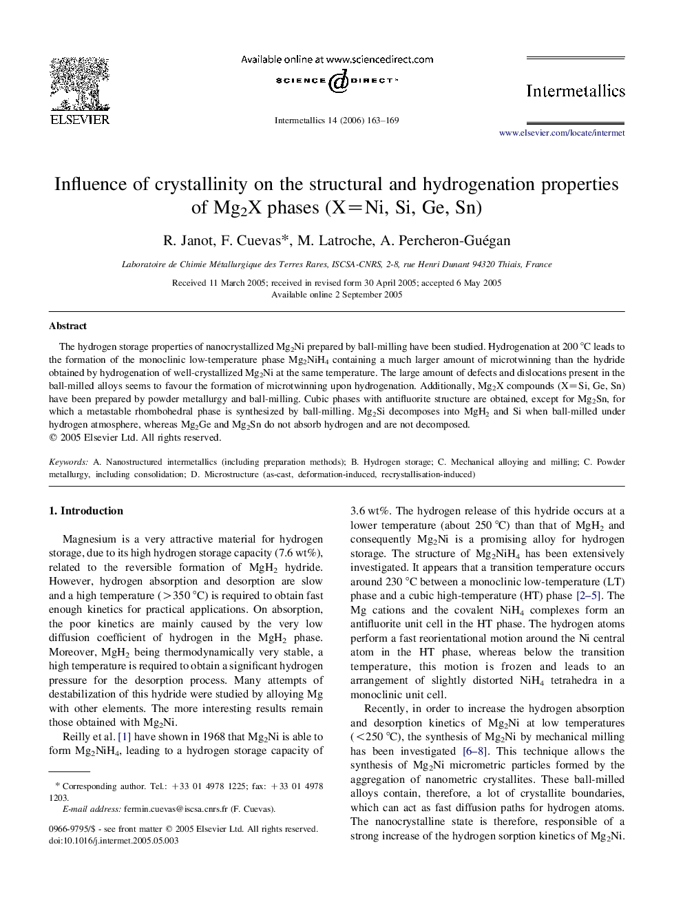 Influence of crystallinity on the structural and hydrogenation properties of Mg2X phases (X=Ni, Si, Ge, Sn)