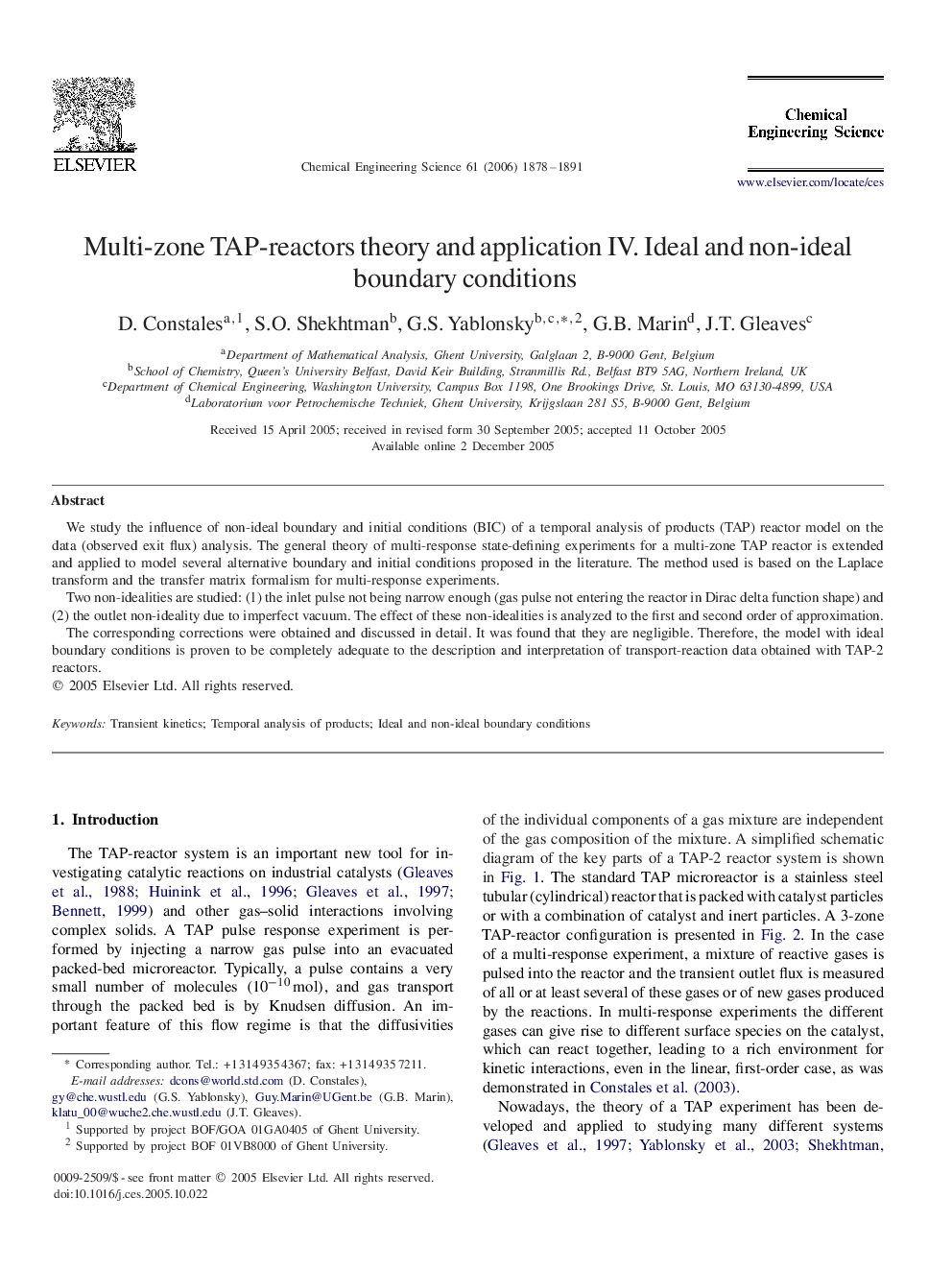 Multi-zone TAP-reactors theory and application IV. Ideal and non-ideal boundary conditions