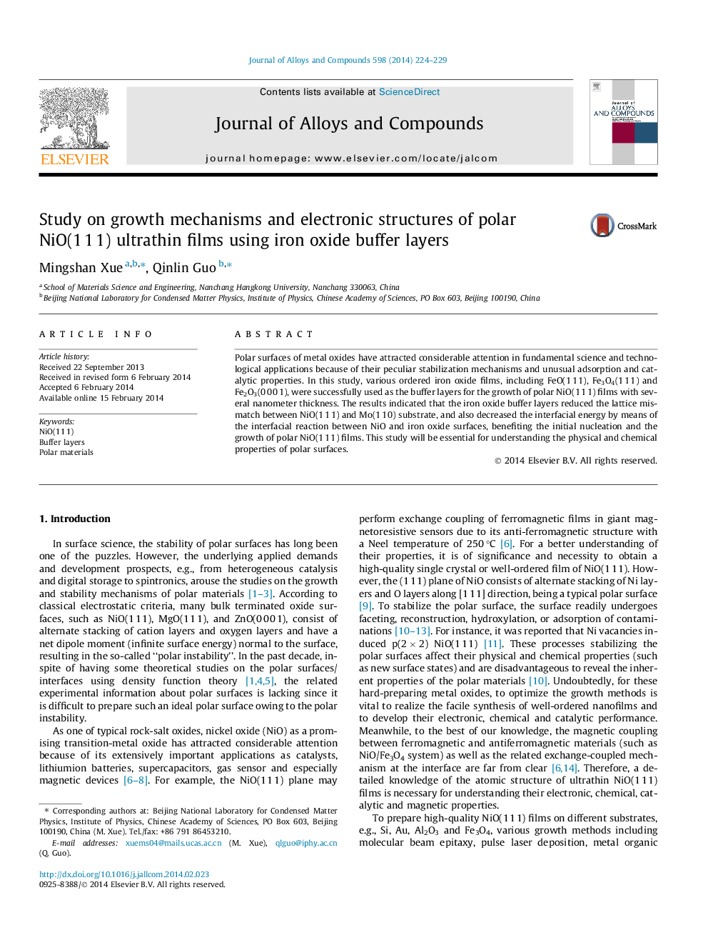 Study on growth mechanisms and electronic structures of polar NiO(1 1 1) ultrathin films using iron oxide buffer layers