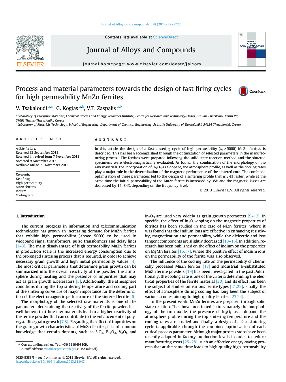 Process and material parameters towards the design of fast firing cycles for high permeability MnZn ferrites