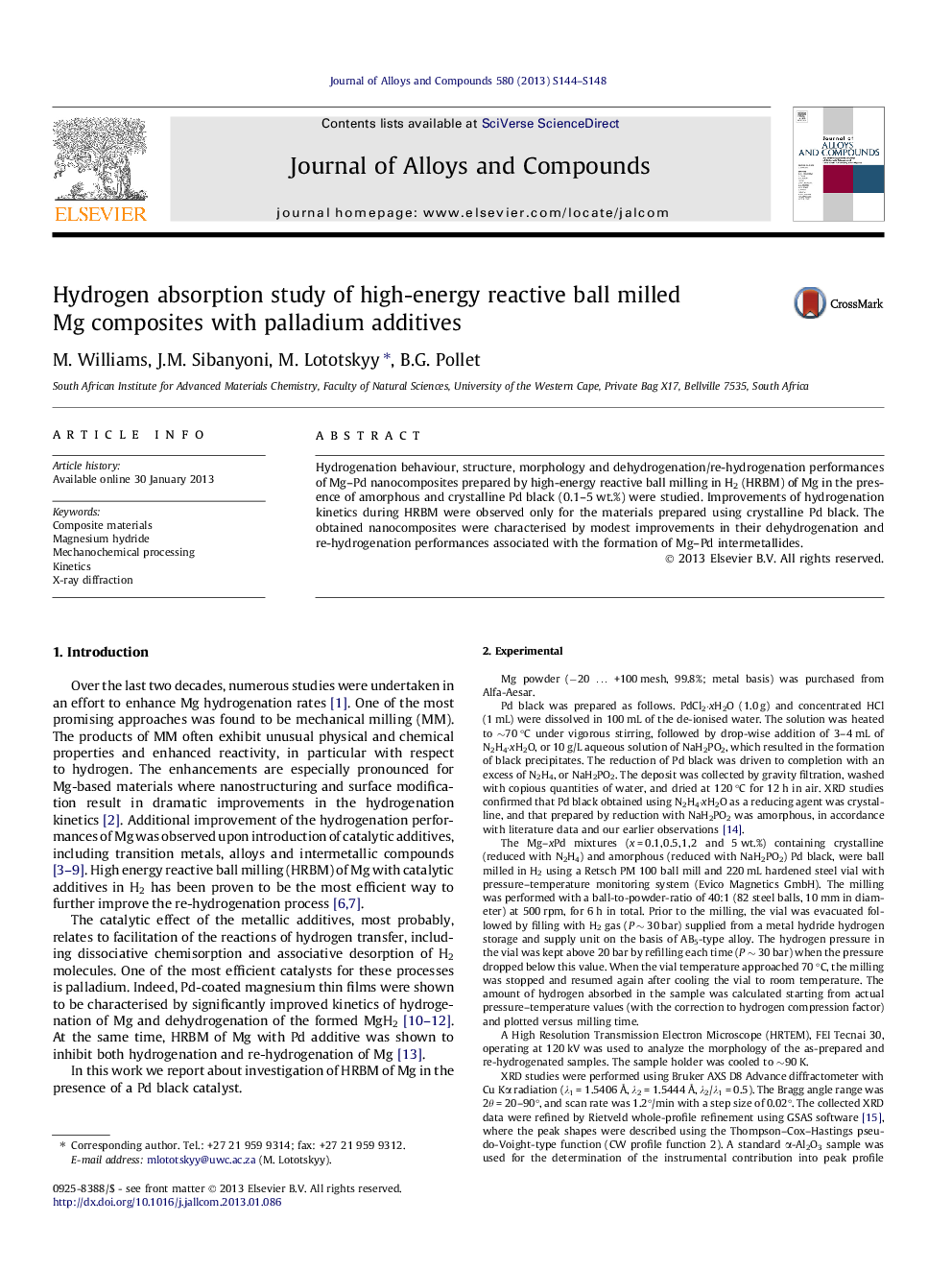 Hydrogen absorption study of high-energy reactive ball milled Mg composites with palladium additives