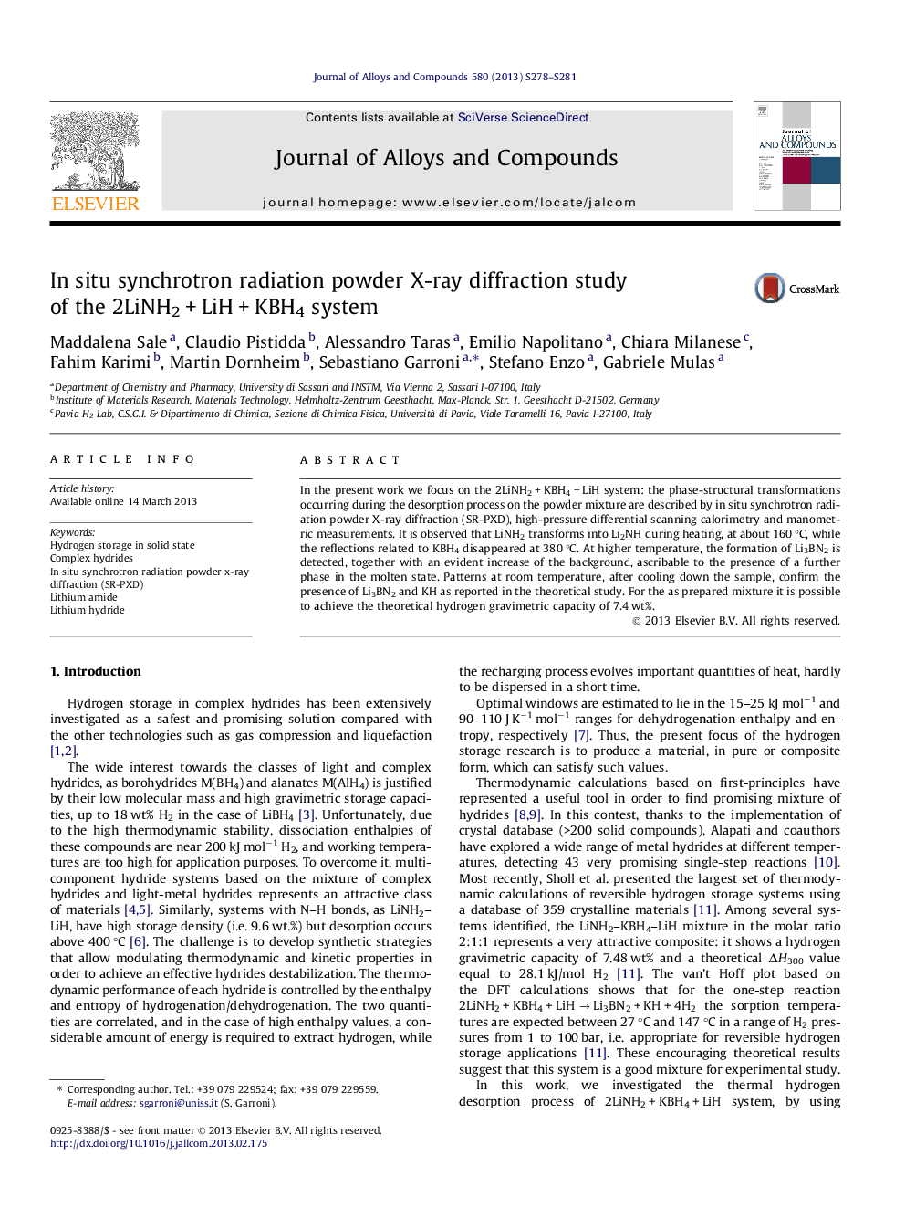 In situ synchrotron radiation powder X-ray diffraction study of the 2LiNH2 + LiH + KBH4 system