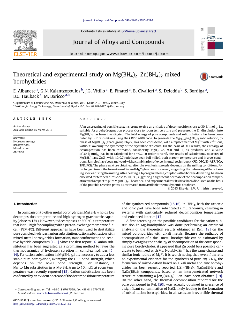 Theoretical and experimental study on Mg(BH4)2-Zn(BH4)2 mixed borohydrides