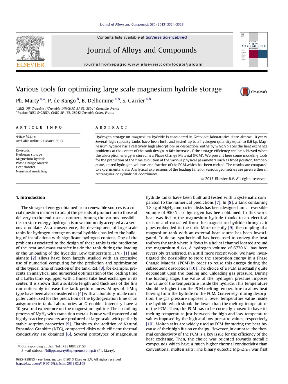 Various tools for optimizing large scale magnesium hydride storage