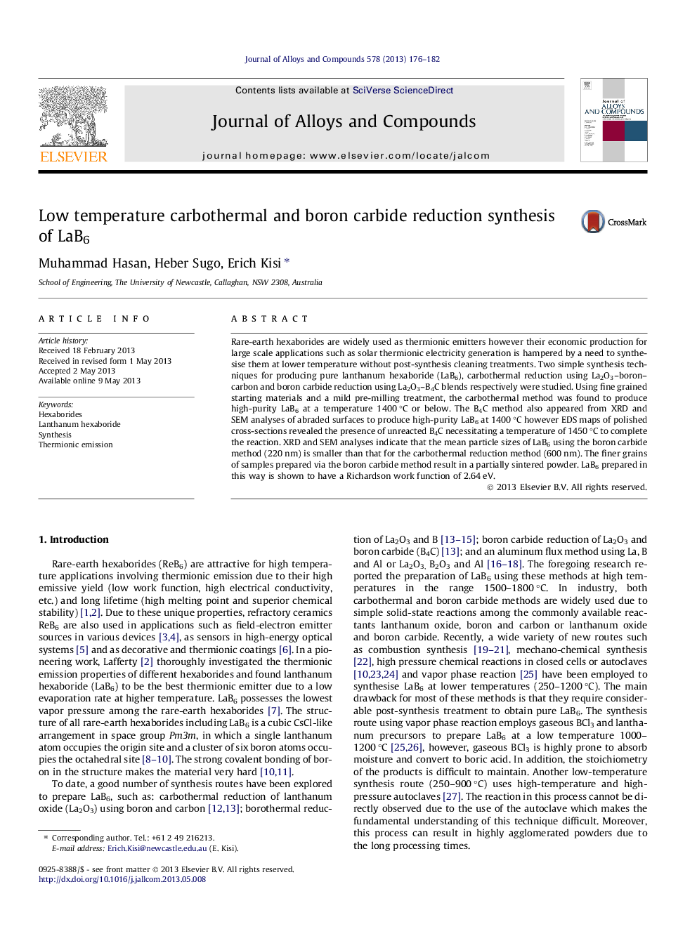 Low temperature carbothermal and boron carbide reduction synthesis of LaB6