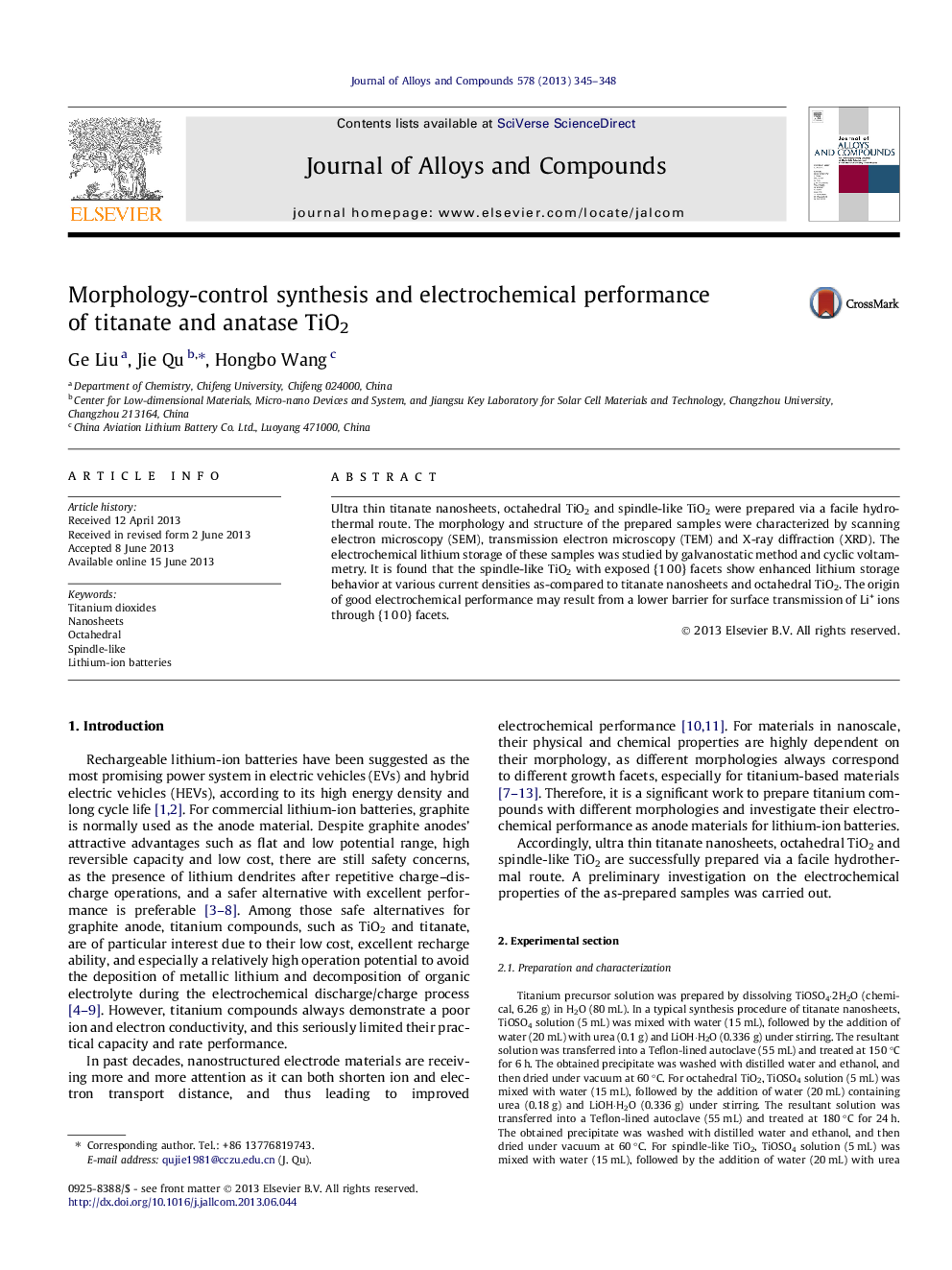 Morphology-control synthesis and electrochemical performance of titanate and anatase TiO2