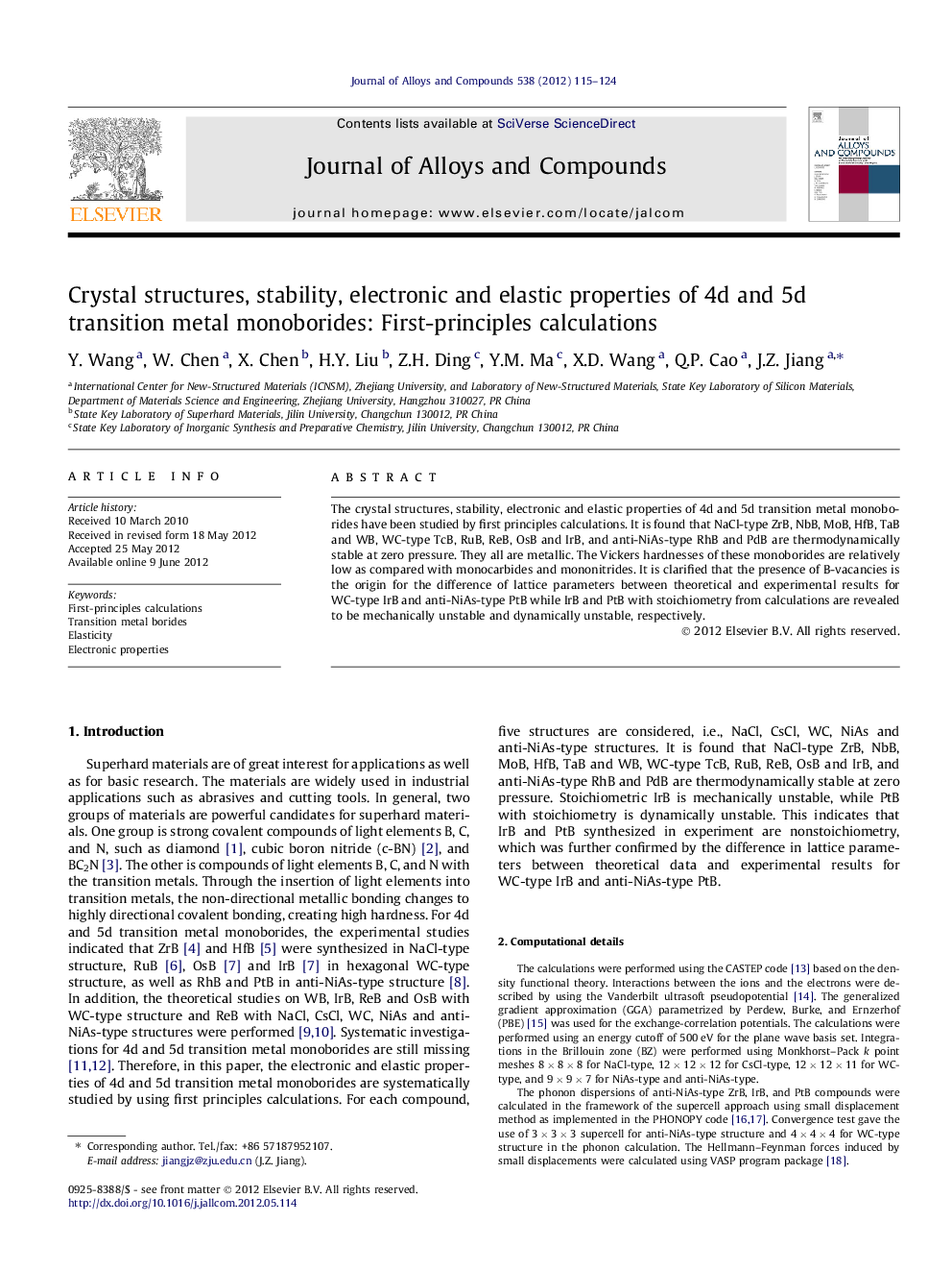 Crystal structures, stability, electronic and elastic properties of 4d and 5d transition metal monoborides: First-principles calculations