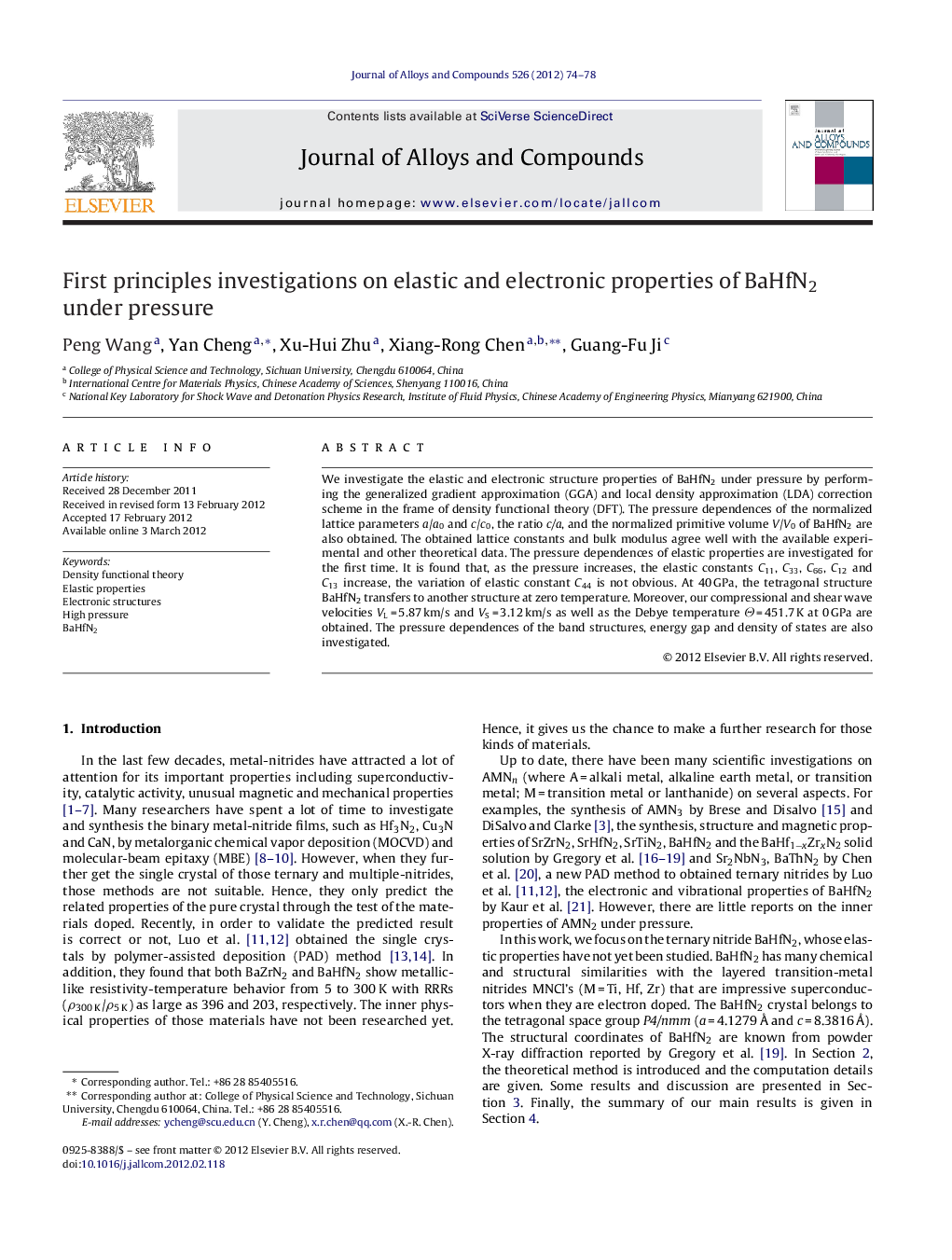 First principles investigations on elastic and electronic properties of BaHfN2 under pressure