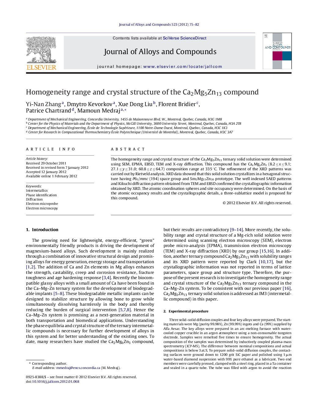 Homogeneity range and crystal structure of the Ca2Mg5Zn13 compound