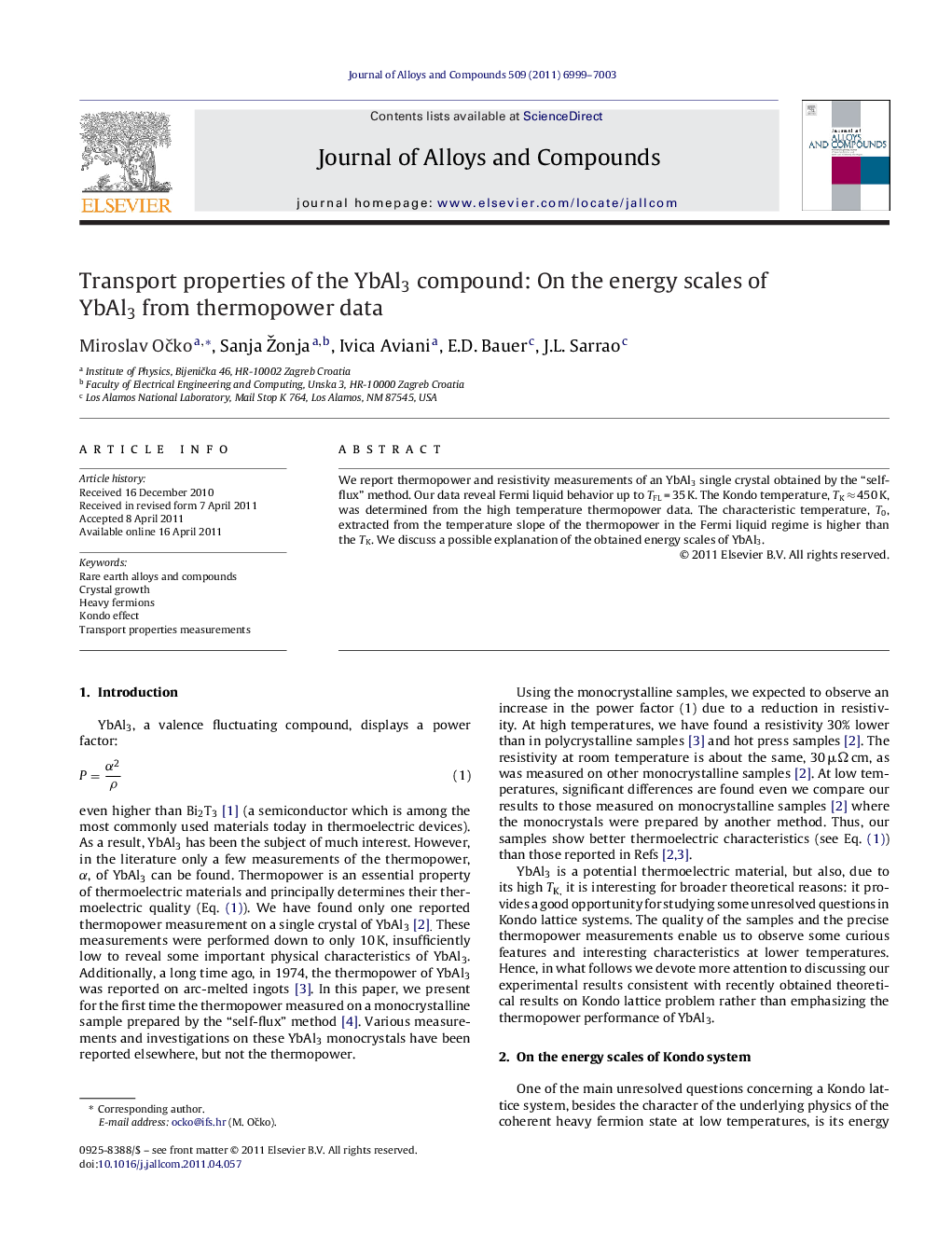 Transport properties of the YbAl3 compound: On the energy scales of YbAl3 from thermopower data