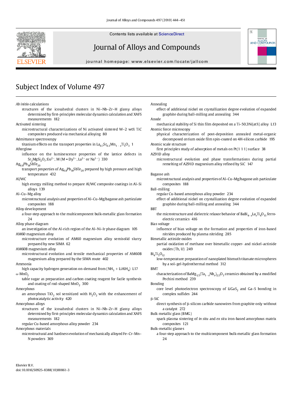 Subject Index