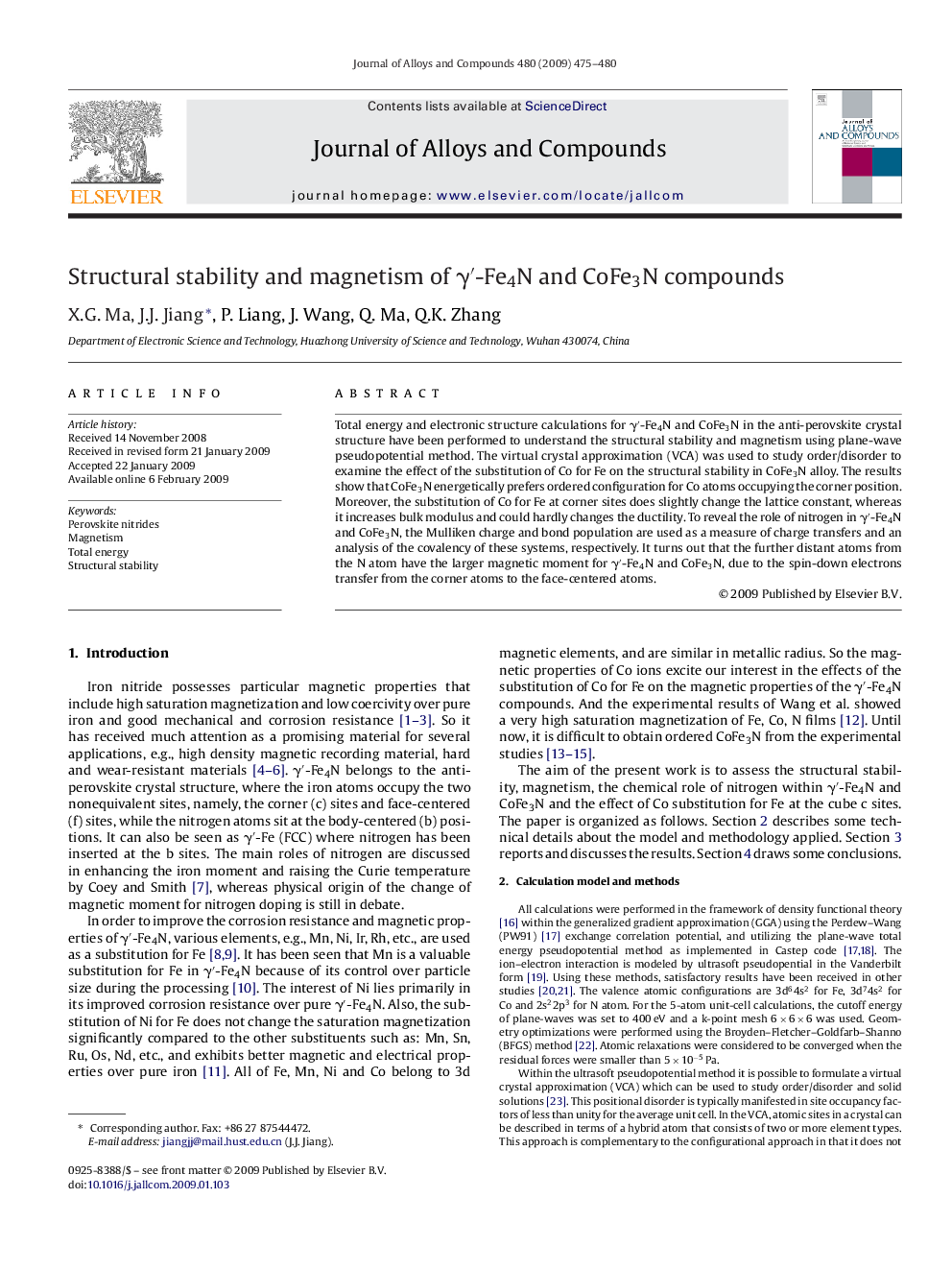 Structural stability and magnetism of γ′-Fe4N and CoFe3N compounds