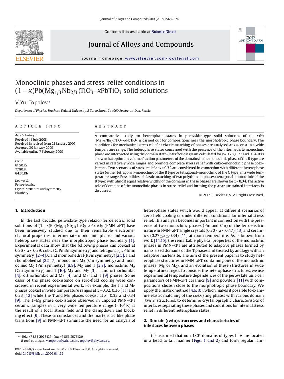 Monoclinic phases and stress-relief conditions in (1Â âÂ x)Pb(Mg1/3Nb2/3)TiO3-xPbTiO3 solid solutions