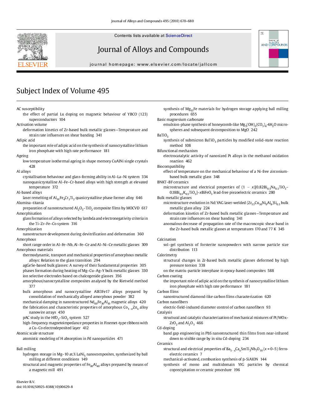 Subject Index